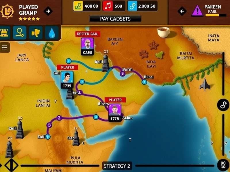 Indian Rails Odyssey 2 Strategy Map